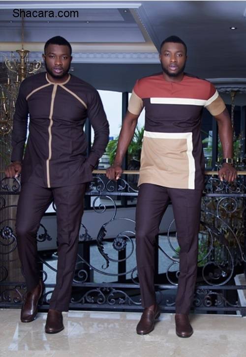 Kalu Ikeagwu & Emmanuel Ikubese Model For Vanskere’s New Afropolitan Three Piece Collection