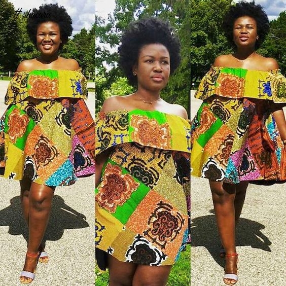 SHOW OFF THOSE AMAZING SHOULDERS IN THESE COLD SHOULDER ANKARA DRESSES