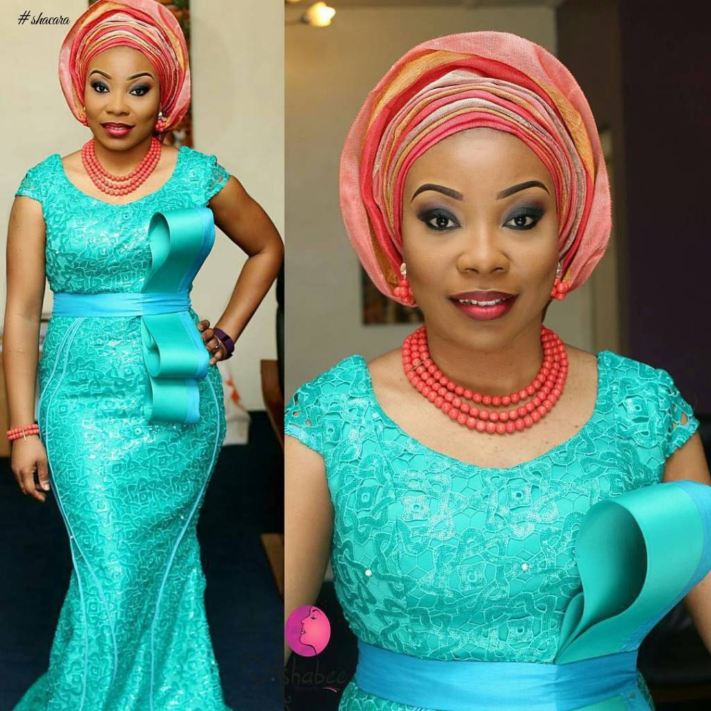 GREEN LACE ASO EBI TREND, AS IT WAS ROCKED BY FASHIONISTAS THIS WEEKEND