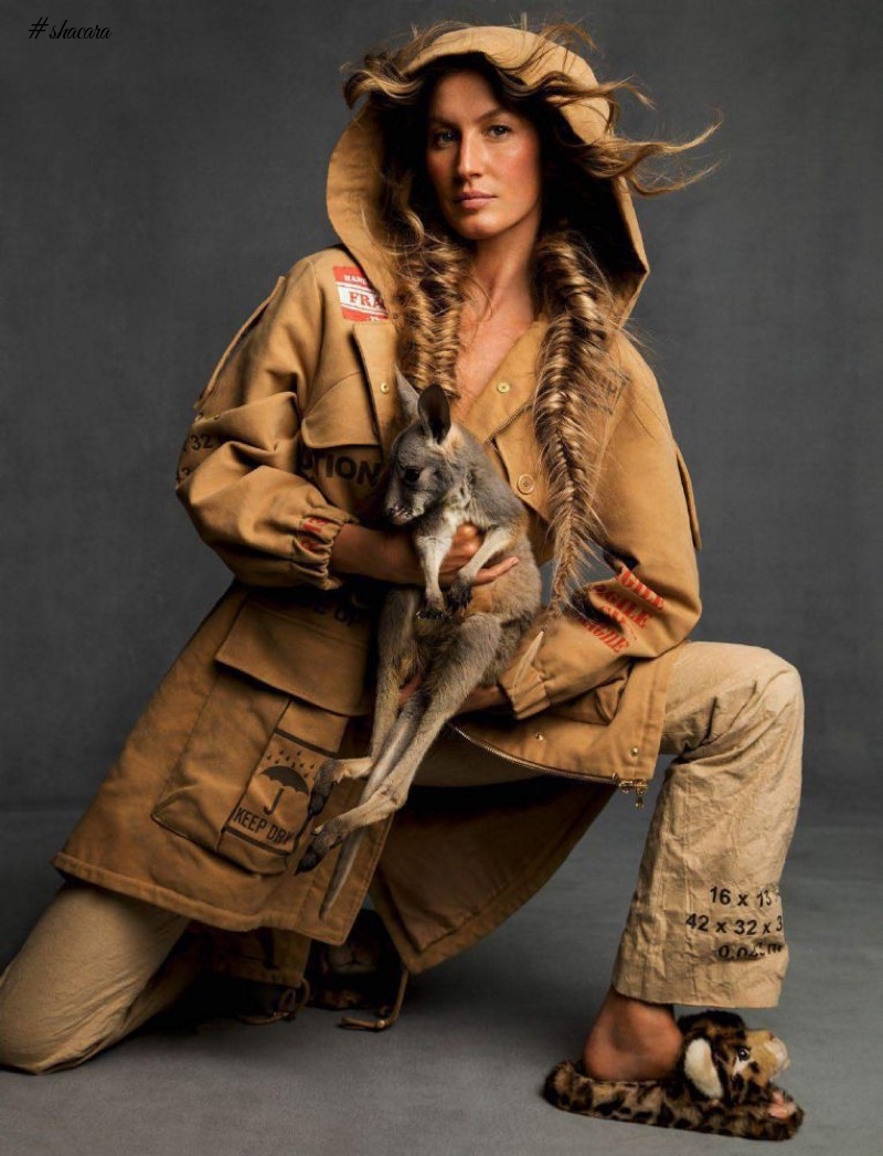 Hot Shots! Supermodel Gisele Bundchen Looks Glam in Faux Fur for Vogue Paris