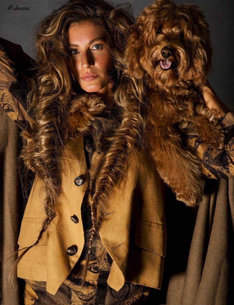 Hot Shots! Supermodel Gisele Bundchen Looks Glam in Faux Fur for Vogue Paris