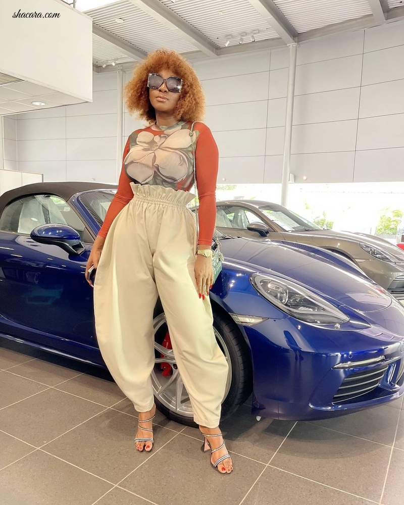 Trend Alert: Get Actress Ini Edo’s Look in this High Waisted Tapered Pants