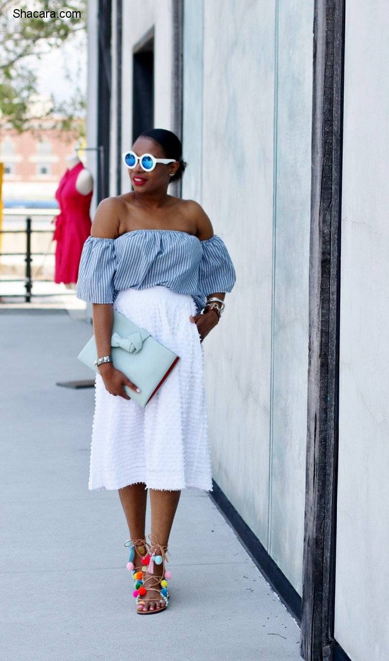 THE OFF SHOULDER OUTFITS YOU SHOULD SLAY IN THIS WEEK