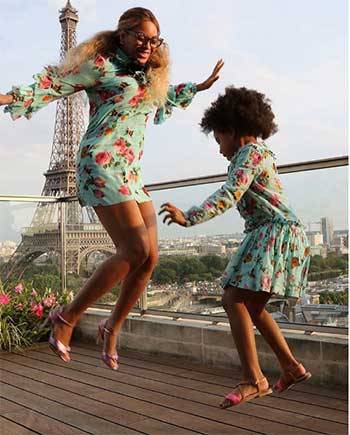 Twinning In Gucci! These Photos Of Beyonce & Blue Ivy In Matching Outfits Are Too Cute