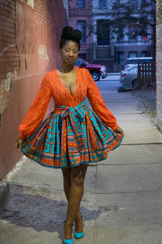 7 Best African Fashion Print Looks For The Skater Skirt Girl