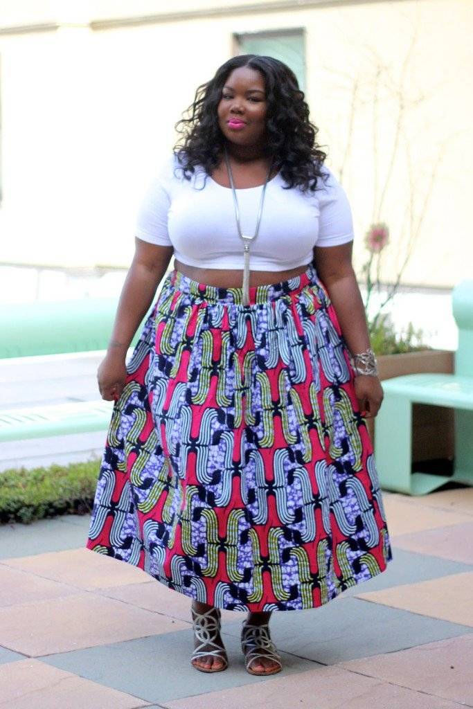 HOW TO ROCK THE PLUS-SIZE ANKARA AND CROP TOP