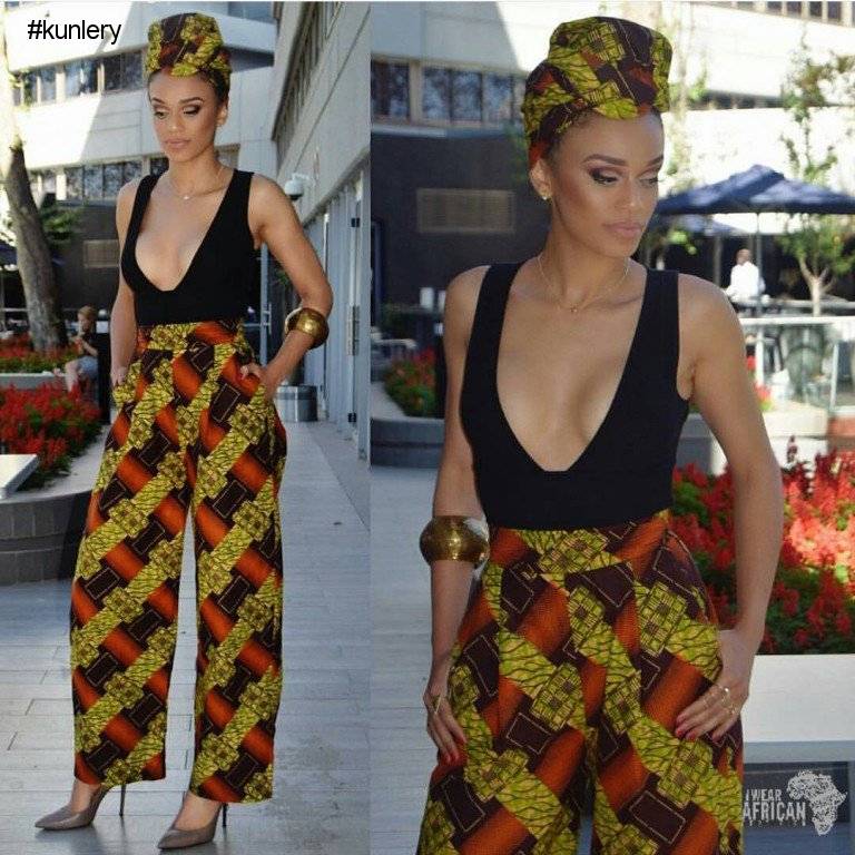 ANKARA PANT STYLE FOR YOUR FRIDAY NIGHT LOOK