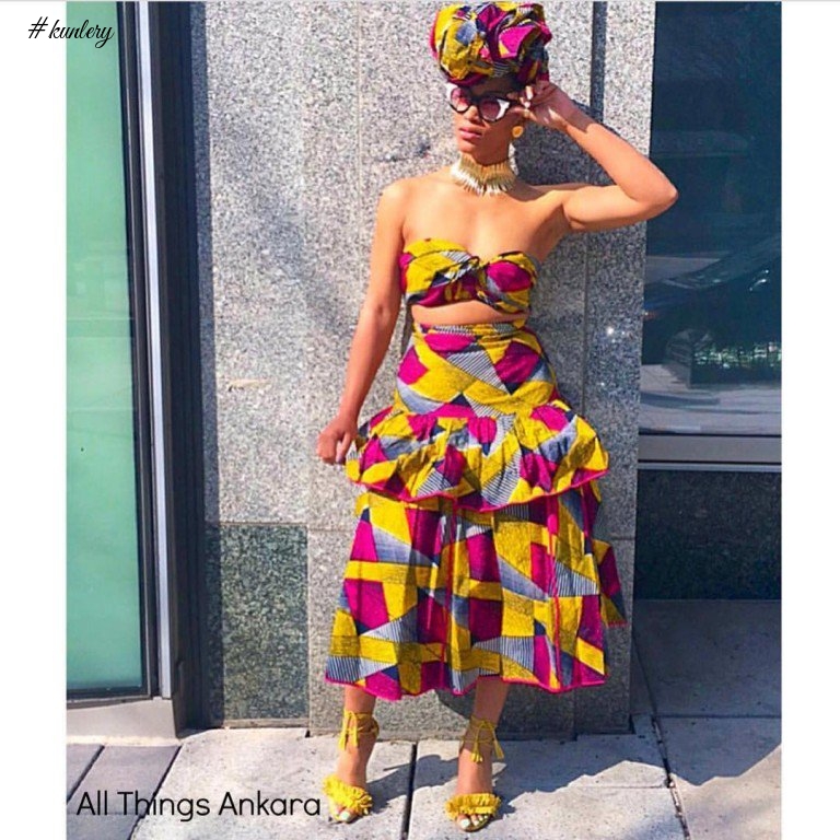 SLAY IN A STRAPLESS ANKARA STYLE THIS MONTH