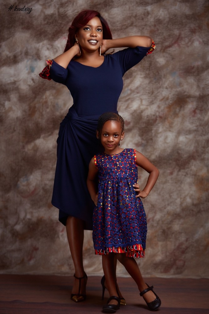 SMART MONEY WOMAN ARESE UGWU AND DAUGHTER IN A MOMMY AND ME PHOTOSHOOT FOR IRO LAGOS