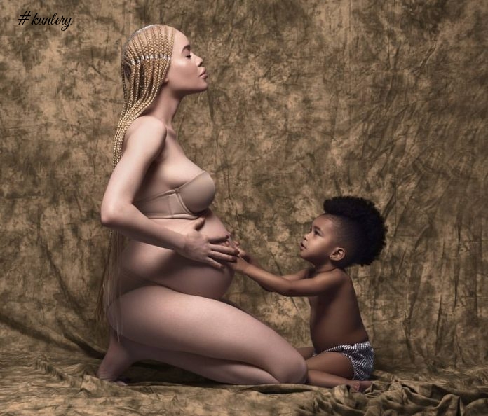 Albino Beauty Diandra Forest Gives Us Extremely Amazing Pregnant Mother & Child Images