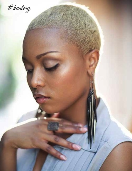 These Images Prove Short Hair On Black Women Look Best With Big Ear Rings; Check These Stunners!