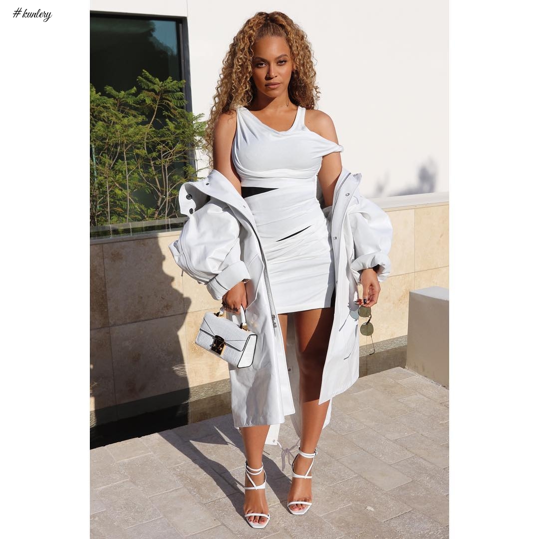 Beyonce Is Gorgeous In White Alexander McQueen Dress