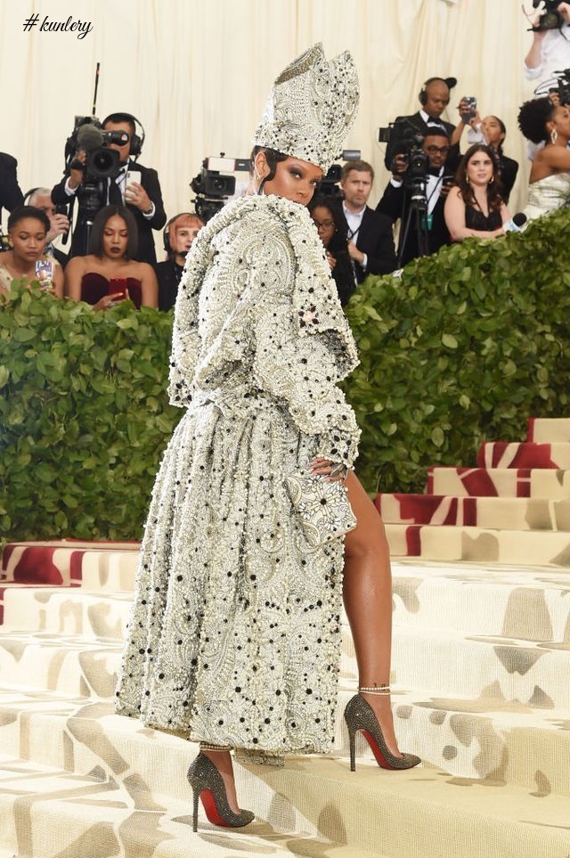 May The Slay Be With You! Check Out Rihanna’s Pope Inspired Outfit To The #METGALA