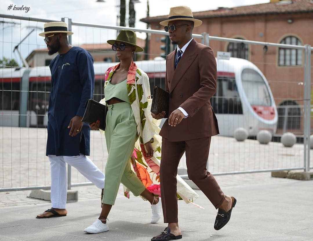 Fashion Blogger Sade, Her Brother Gabriel & Other Africans Take Pitti Uomo SS19 In Style