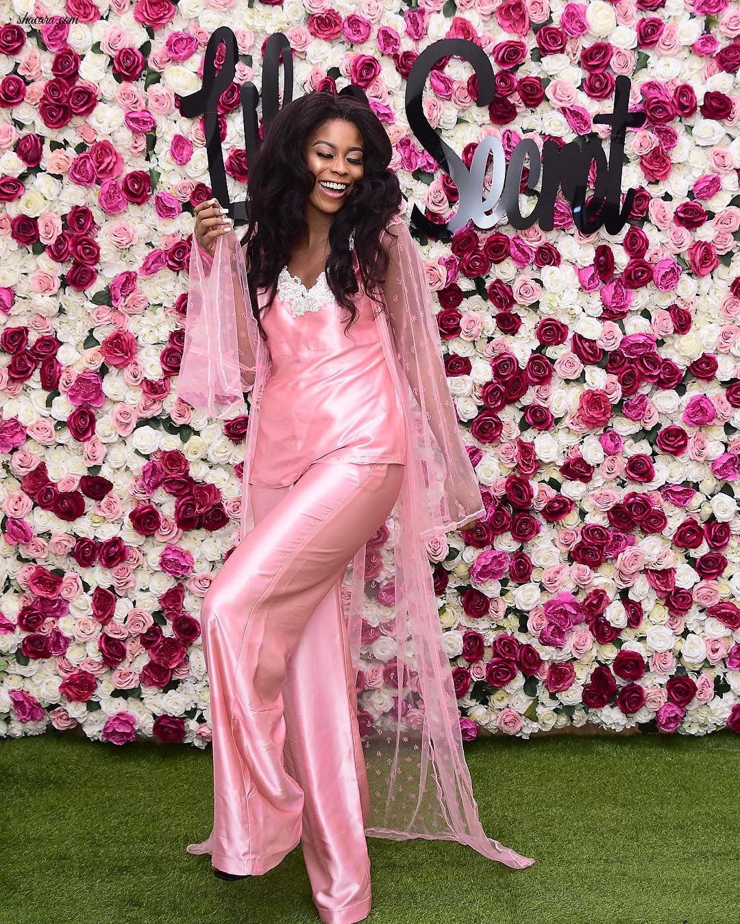 Lilian Afegbai Attends Her Lingerie Line’s Launch Party In A Stunning Pink Set