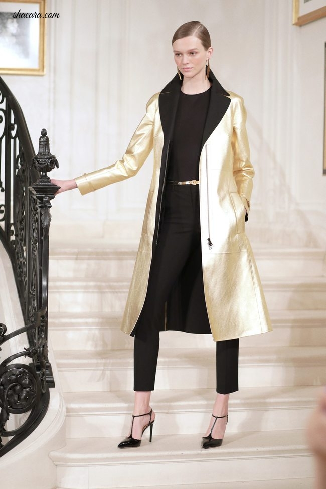 #NYFW: Gold Sequins, Metallics And Pleats Were The Order Of The Day At Ralph Lauren