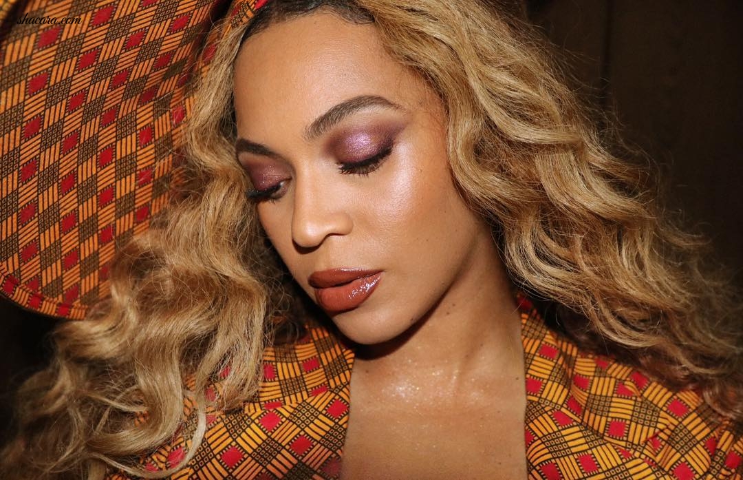 Tailored To Perfection! Beyoncé Dazzles In Plunging Printastic Suit By Ena Gancio