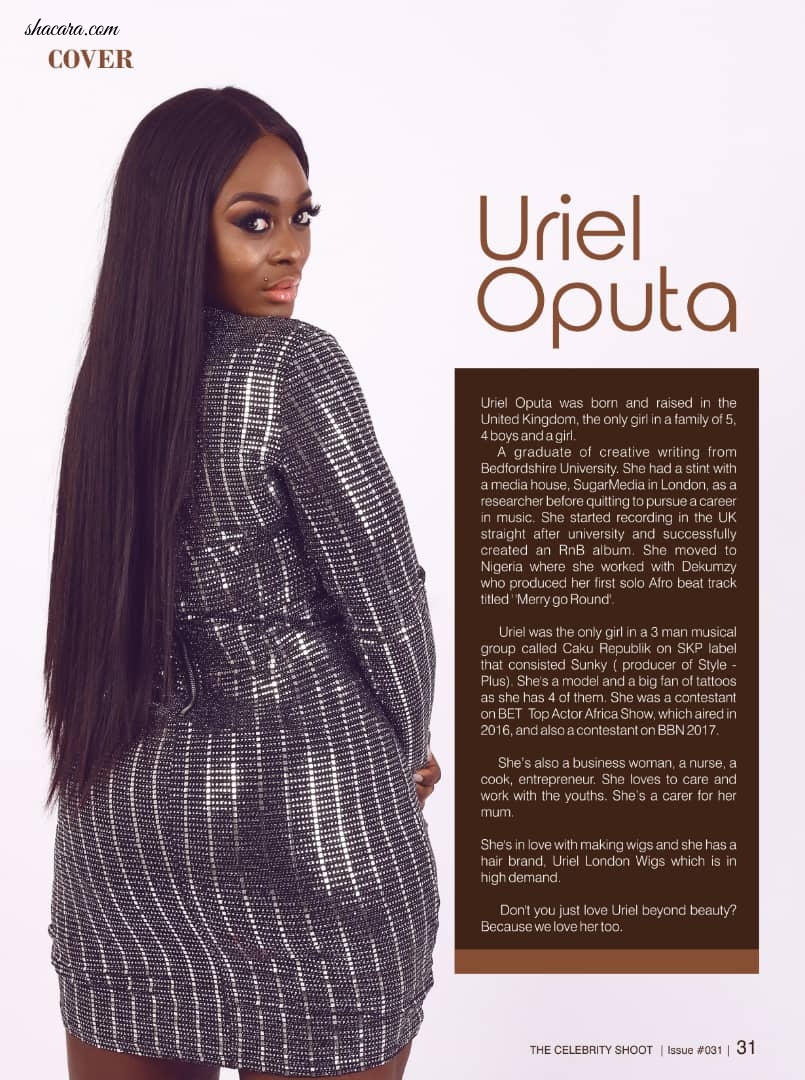 Bold, Beautiful & Beyond! Uriel Oputa Covers Celebrity Shoot Magazine’s Latest Issue
