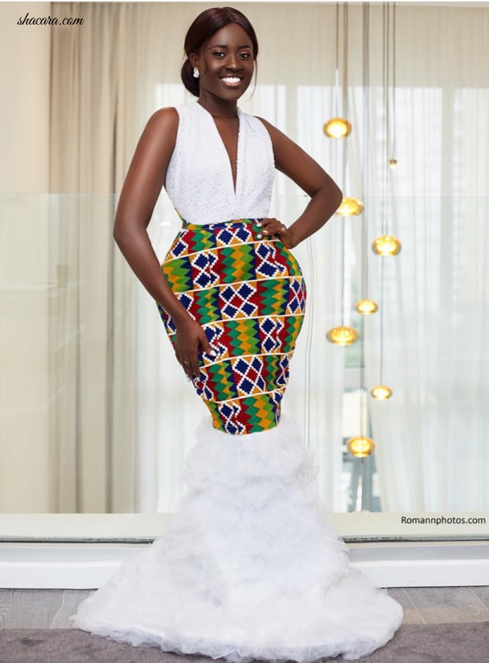 Fella Makafui Stuns In Amazing Detachable Bridal Gown By New Ghanaian Fashion Brand