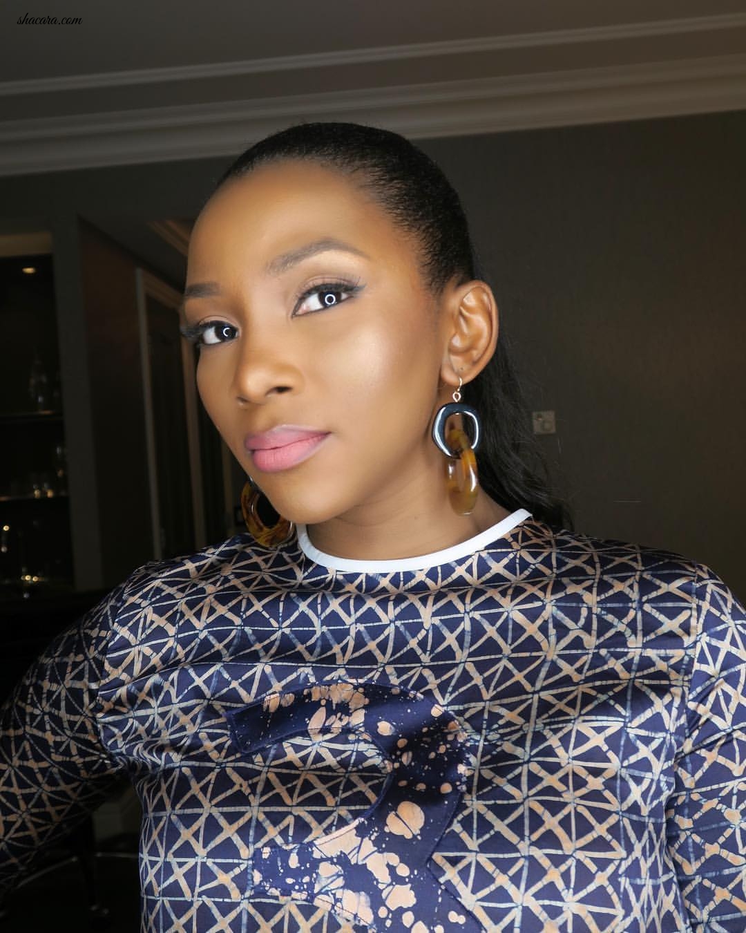 This Embellished Print Look On Genevive Nnaji Is Everything And More