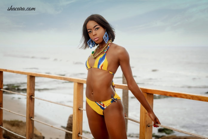 Top Ghanaian Model Beatrice Eli Stuns In New Swimwear Look Book By Italian/Ghanaian Brand Ebony By Bernice