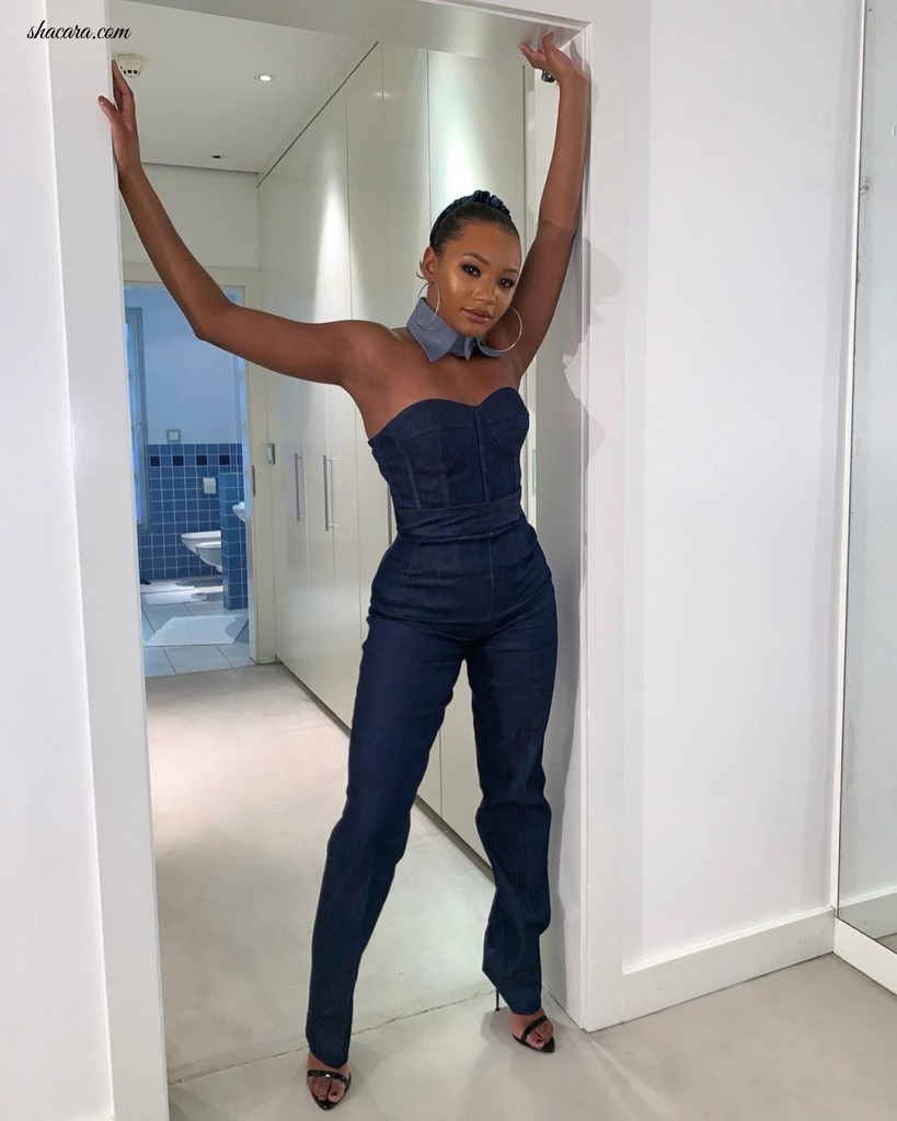Street Style Look Of The Day! Style Blogger Teni Otedola’s Denim On Jumpsuit By Mai Atafo