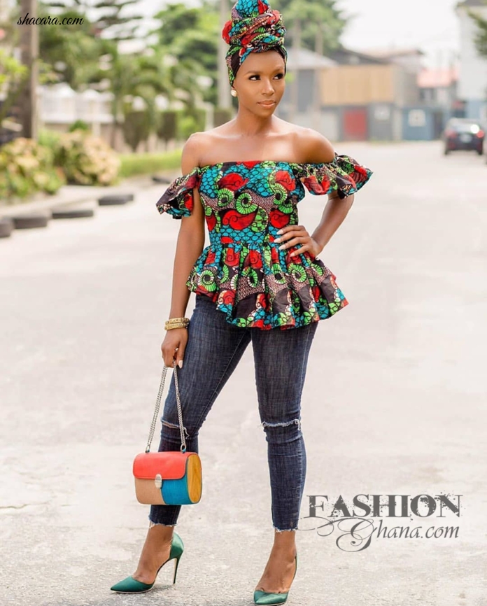 If You Are Bored Of The Usual Casual Tops, See How These Ladies Lit Up The Net Modern African Print Looks