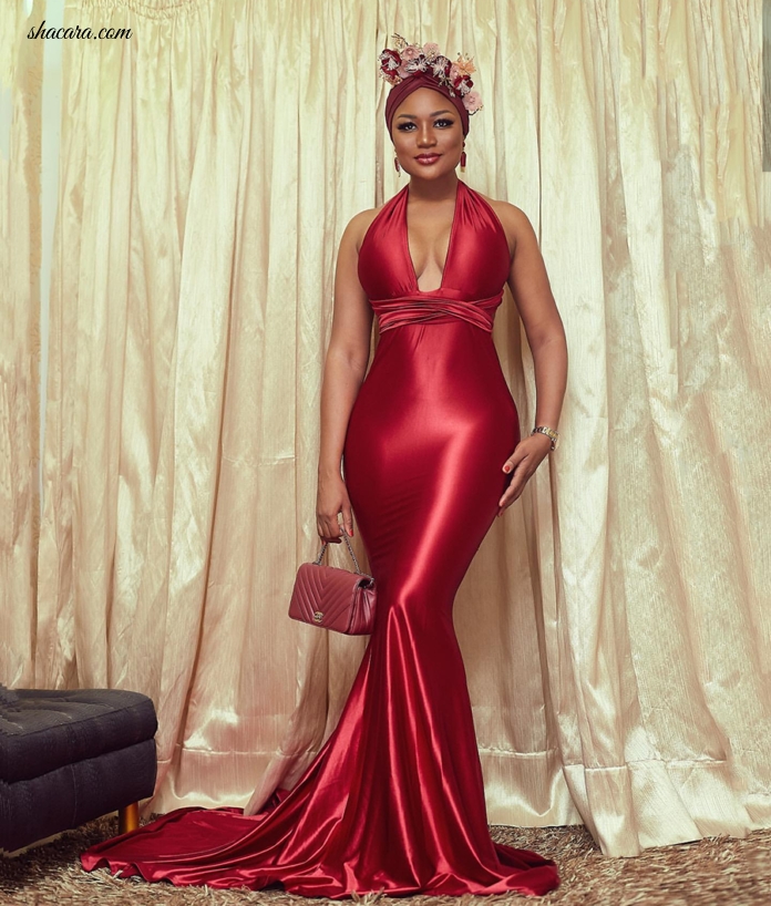 Sandra Ankobia Stuns Fabulously In Gorgeous Wedding Guest Look