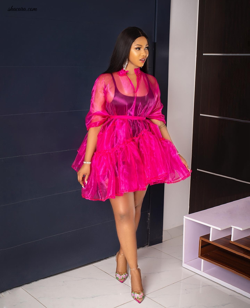 Every Reason Why The Net Is Inlove With Simply Tacha’s Pink Organza Outfit