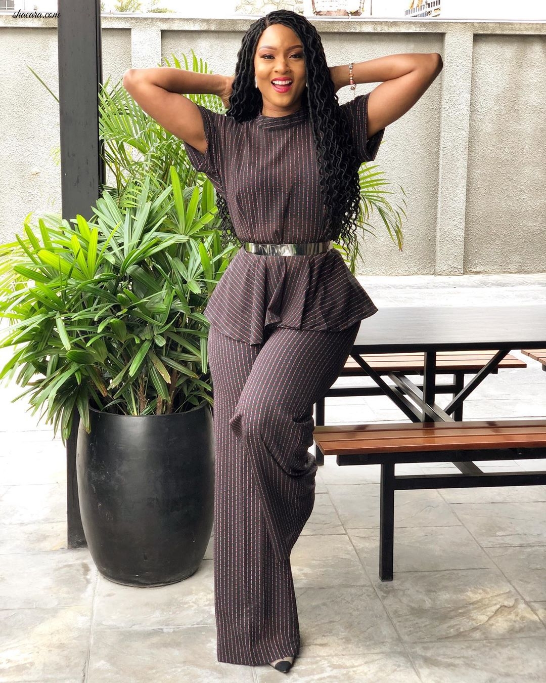 Style Look Of The Day: Osas Ighodaro In Zephans & Co