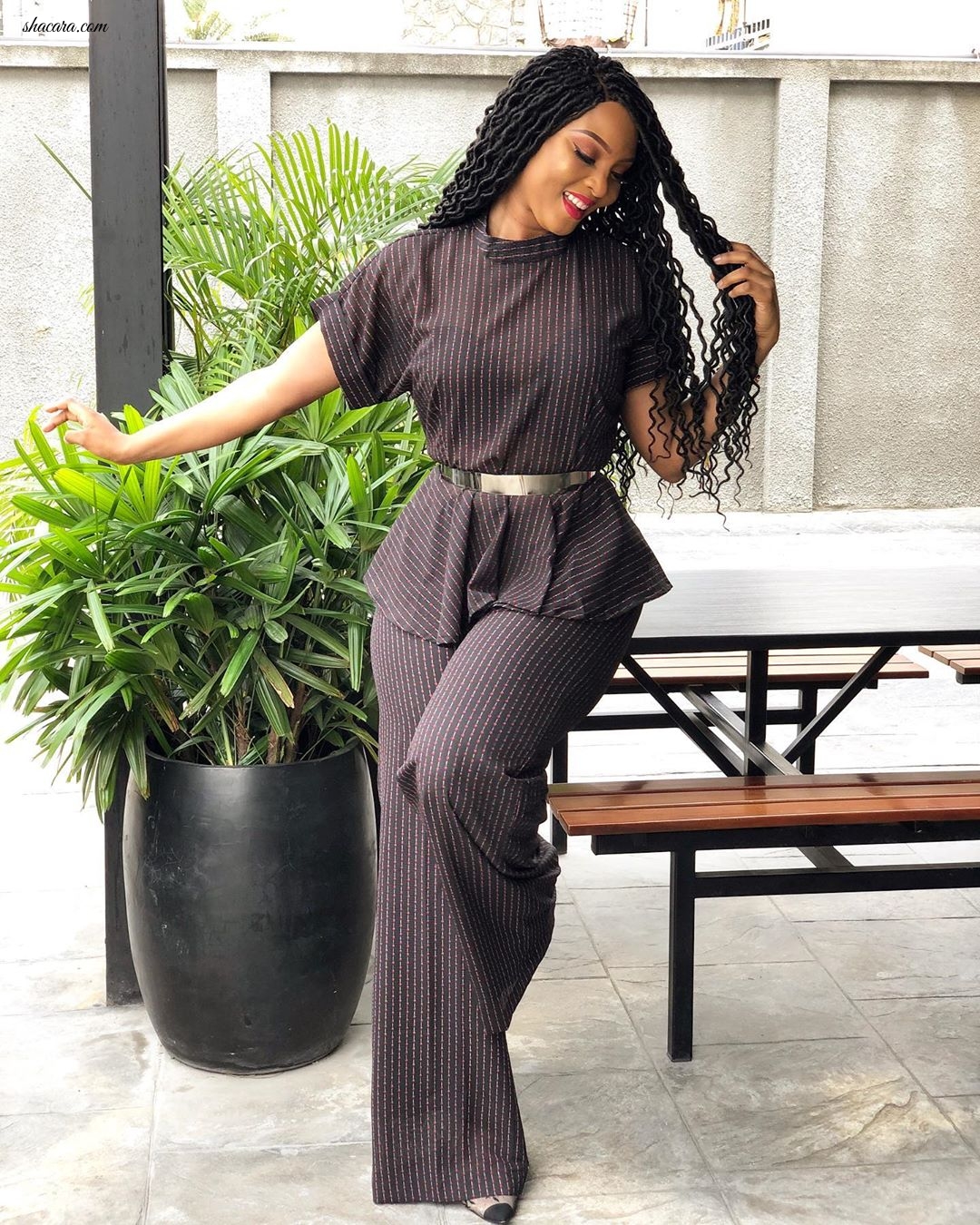 Style Look Of The Day: Osas Ighodaro In Zephans & Co