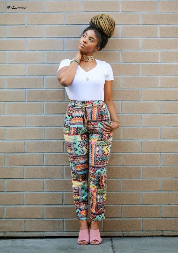 THE MANY WAYS TO STYLE YOUR WHITE TEE AND ANKARA STAPLES