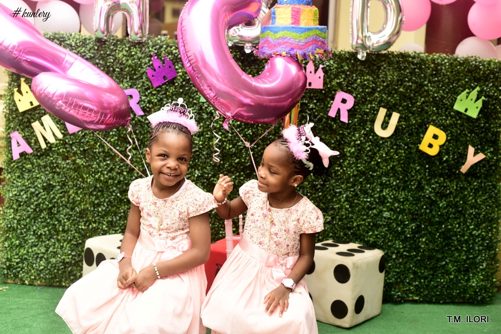 Gorgeous Family Photos Of Oscar & Titi Oyinsan With Their Beautiful Twin Girls Amber & Ruby