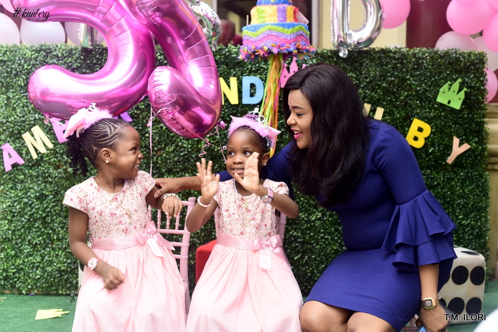 Gorgeous Family Photos Of Oscar & Titi Oyinsan With Their Beautiful Twin Girls Amber & Ruby