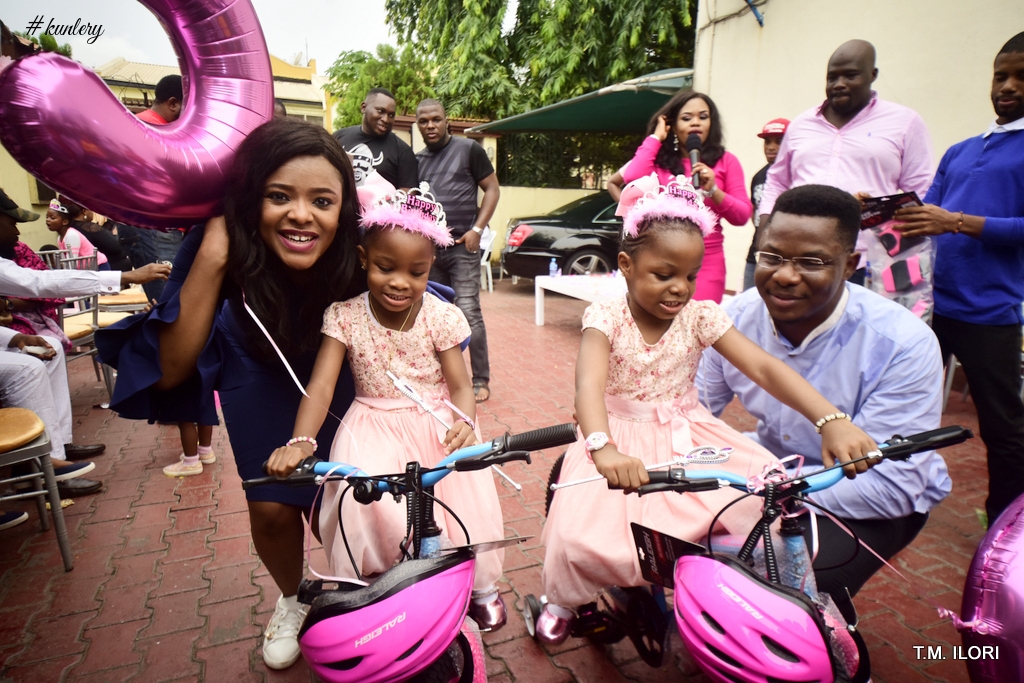 Gorgeous Family Photos Of Oscar & Titi Oyinsan With Their Beautiful Twin Girls Amber & Ruby