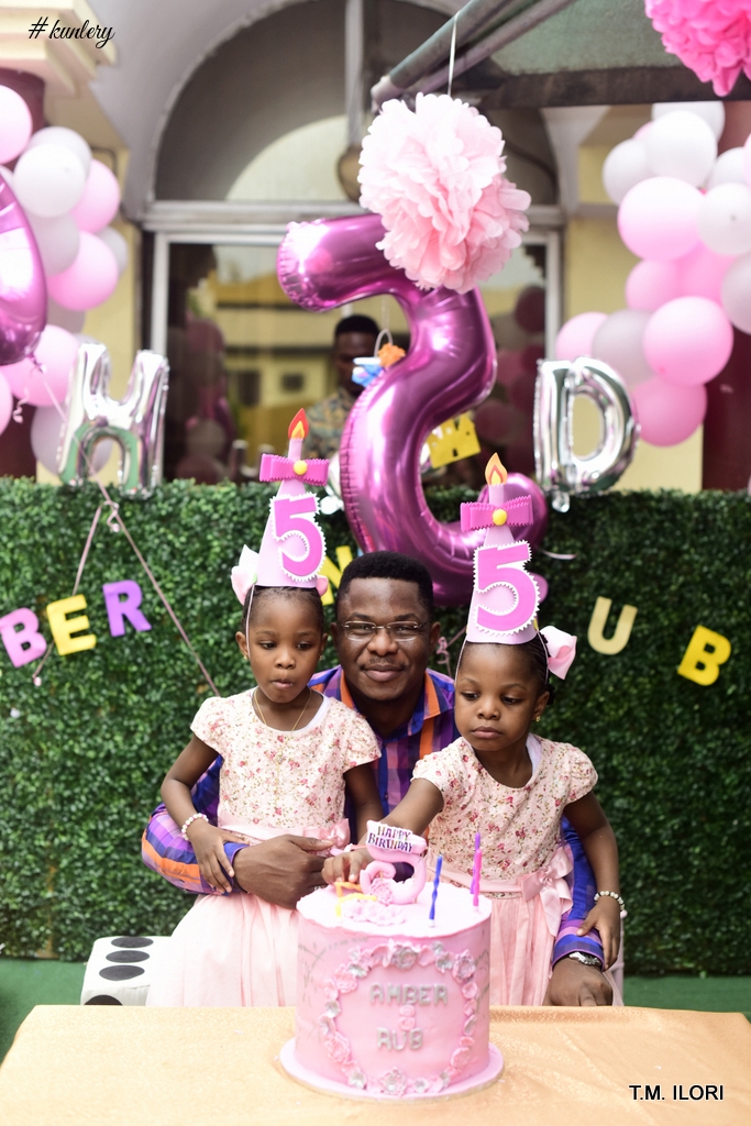 Gorgeous Family Photos Of Oscar & Titi Oyinsan With Their Beautiful Twin Girls Amber & Ruby