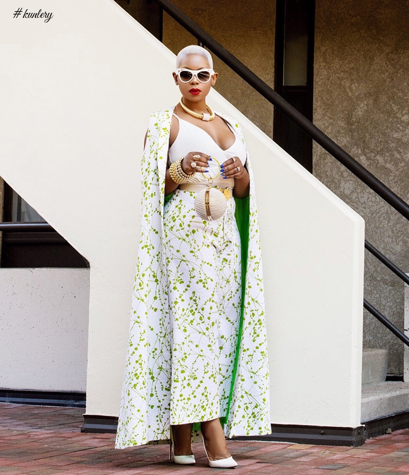 Liberian Traveler & Blogger Sarle Amah Stuns In This Juicy Cape Dress