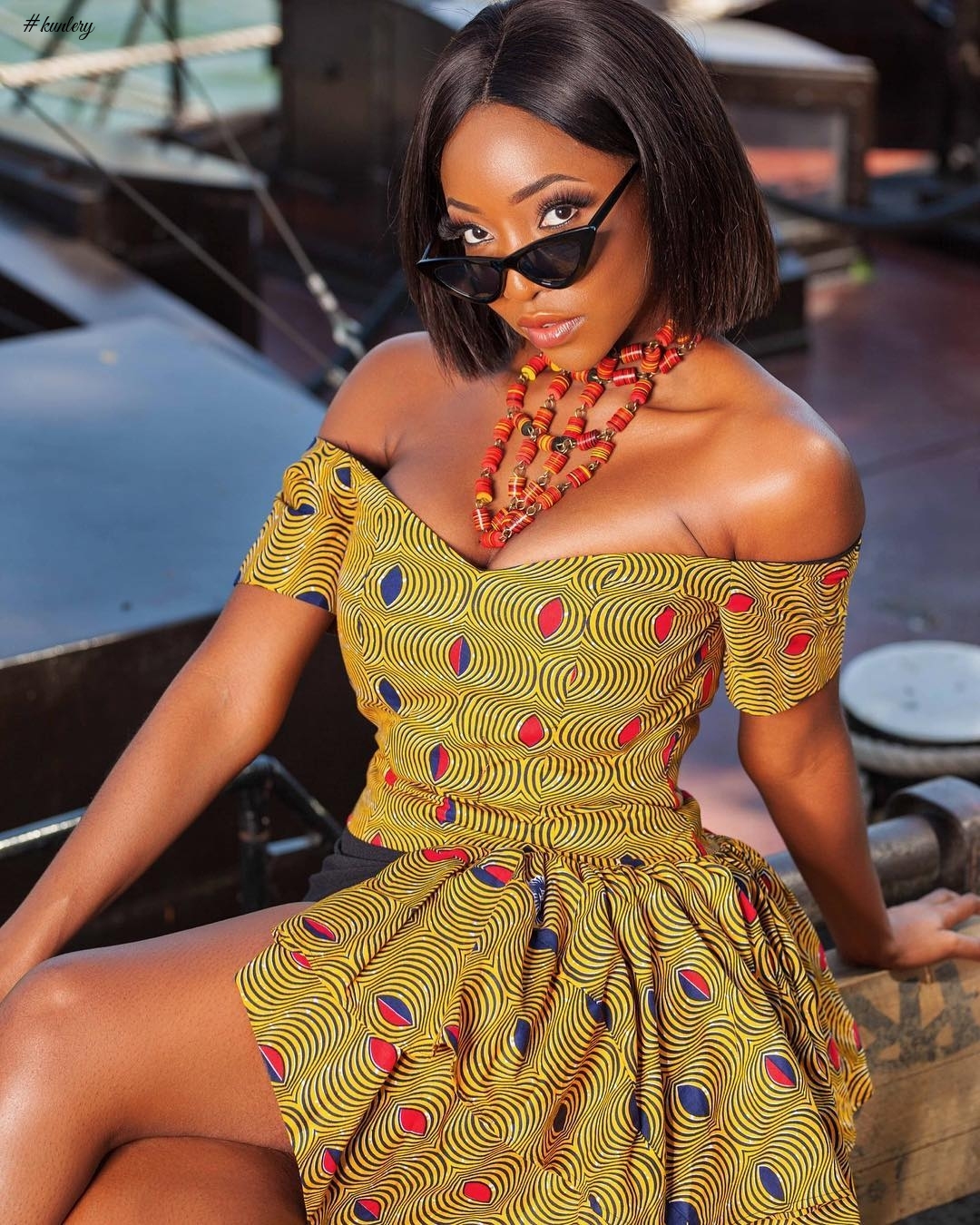 Inidima Okojie In Her Crazy Ankara Styles Would Leave You Greening With Envy!