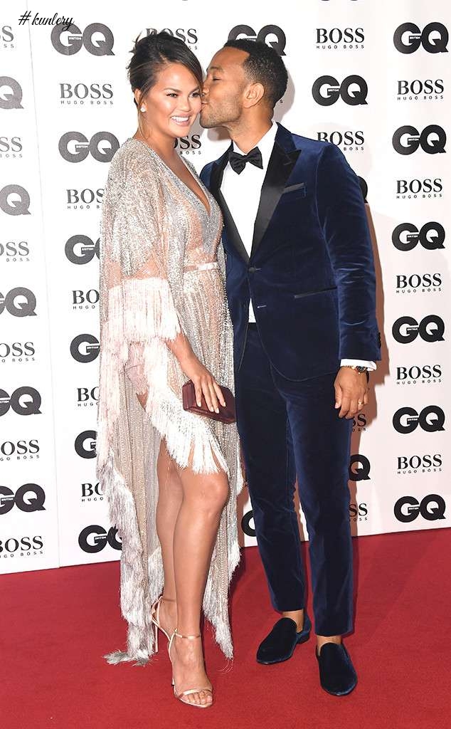 Red Carpet Glam: Chrissey Teigen & John Legend, More, At GQ Men Of The Year Award!