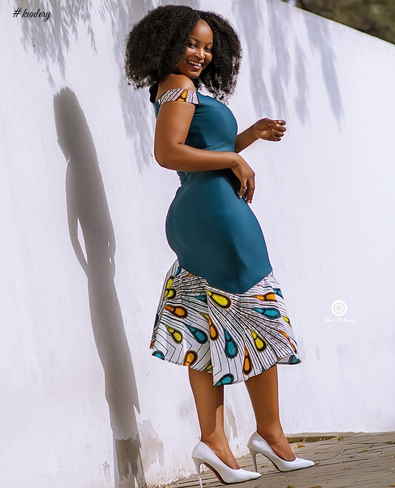 Eyram Just Viralled Various Fabulous Colors Of Akorfas Wardrobe’s New Fish Tail Pencil Dress! See Inside