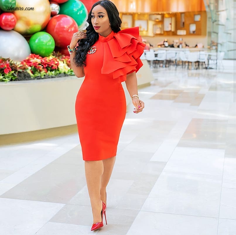 Proud Mum & Style Girl Chic Ama Serves Us Nothing But Extraordinary Red Fashion Fantasies