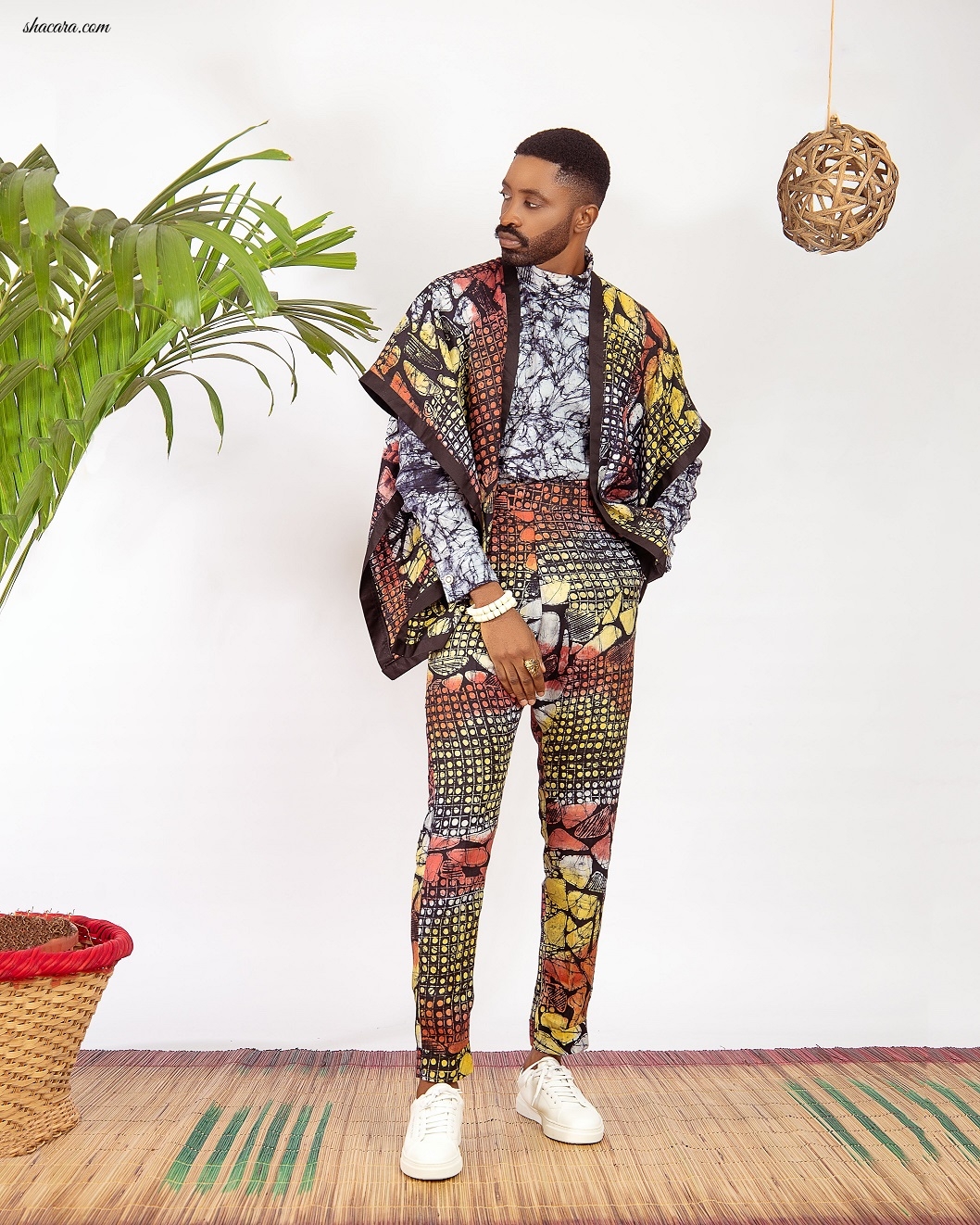 Just Wondering, Is Ric Hassani Trying To Kill Us In Patrickslim & Just Adire’s New Lookbook