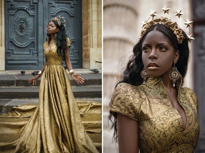 #HOTSHOTS: See The Jaw Dropping Editorial By Fantasy Photography Lillian Lui Titled ‘Golden Goddess’
