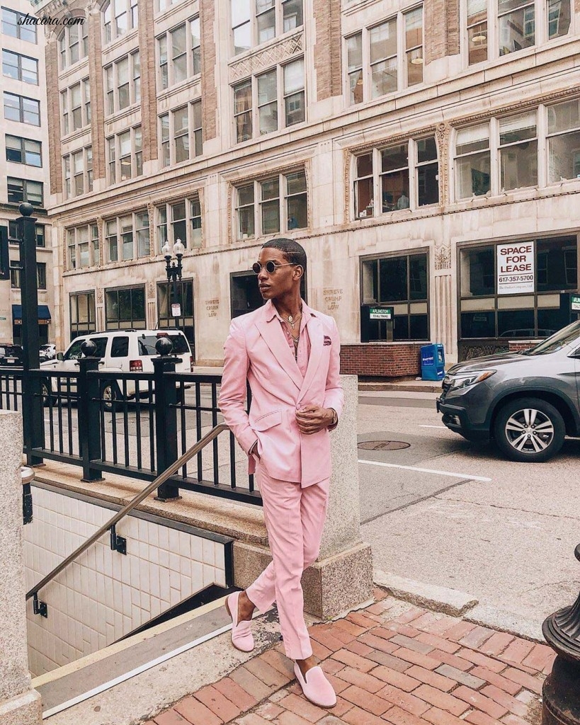 Street Style Look Of The Day! Denola Grey’s All Pink Rhobes Clothing Co Suit